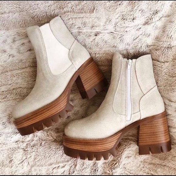 Shoes - Faux suede booties